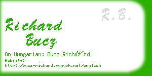 richard bucz business card